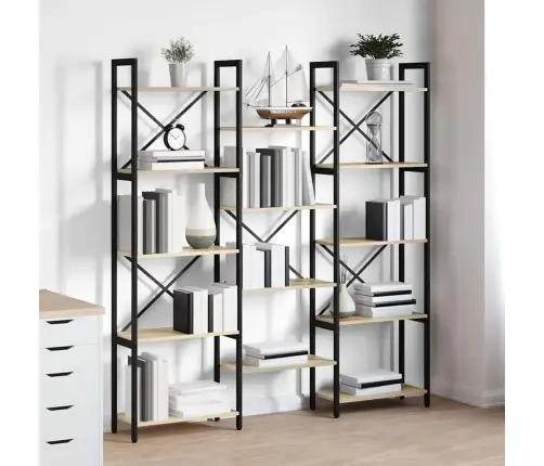 Raamatukapp Sonoma Tamm 156 X 25 X 167 Cm Tehispuit