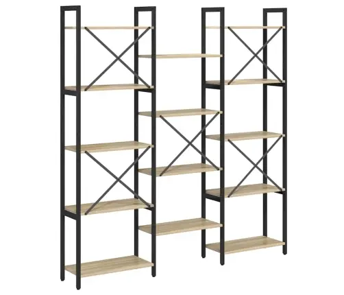 Raamatukapp Sonoma Tamm 156 X 25 X 167 Cm Tehispuit