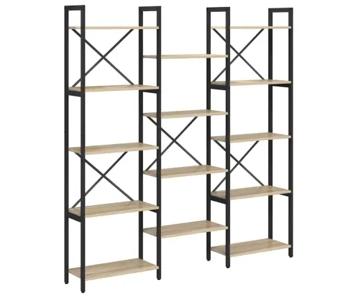 Raamatukapp Sonoma Tamm 156 X 25 X 167 Cm Tehispuit