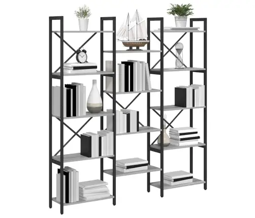 Knygų Lentyna Pilka Sonoma Ąžuolo 156 X 25 X 167 Cm