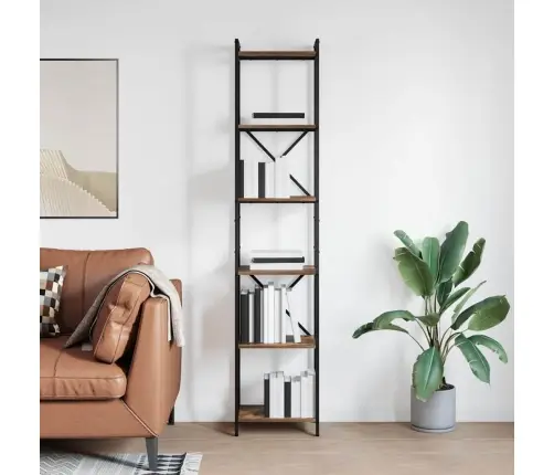 Raamatukapp Suitsutatud Tamm 40 X 30 X 188 Cm Tehispuit