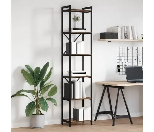 Raamatukapp Suitsutatud Tamm 40 X 30 X 188 Cm Tehispuit