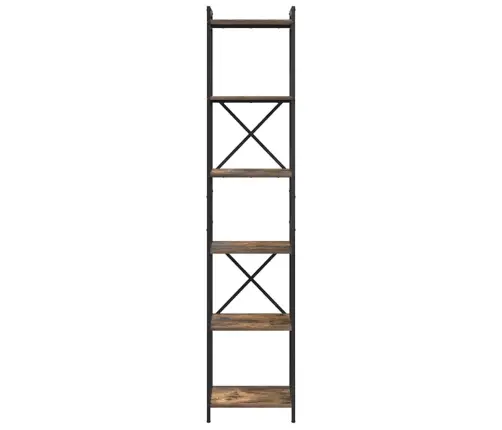 Raamatukapp Suitsutatud Tamm 40 X 30 X 188 Cm Tehispuit