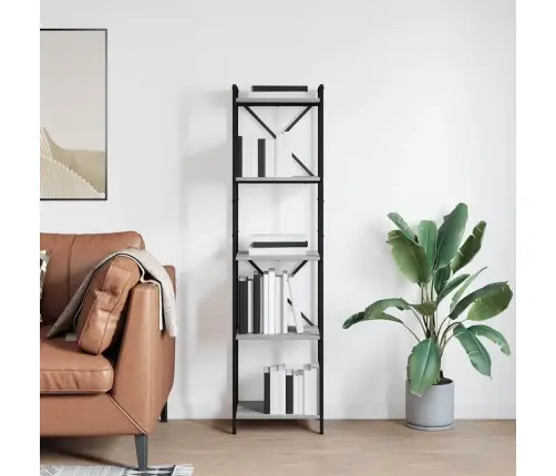 Grāmatu Skapis Pelēka Sonomas Ozola 40 X 30 X 153 Cm Vidaxl