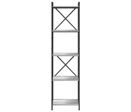 Grāmatu Skapis Pelēka Sonomas Ozola 40 X 30 X 153 Cm Vidaxl