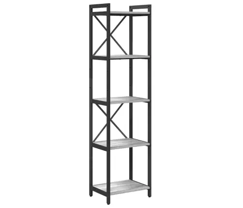 Grāmatu Skapis Pelēka Sonomas Ozola 40 X 30 X 153 Cm Vidaxl