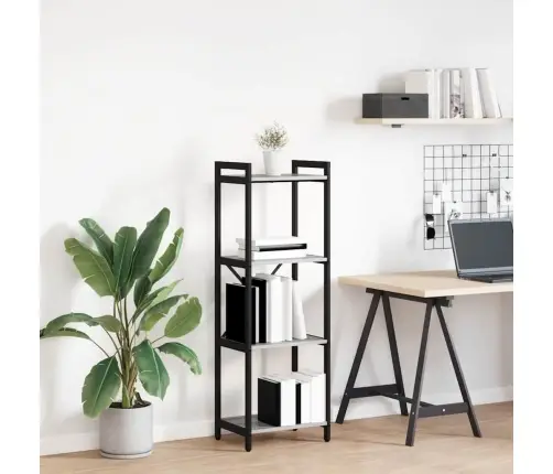 Grāmatu Skapis Pelēka Sonomas Ozola 40 X 30 X 118 Cm Vidaxl