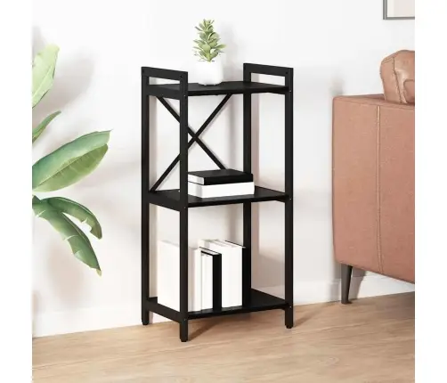 Grāmatu Skapis Melns Ozols 40 X 30 X 83 Cm Inženierijas Koks Vidaxl