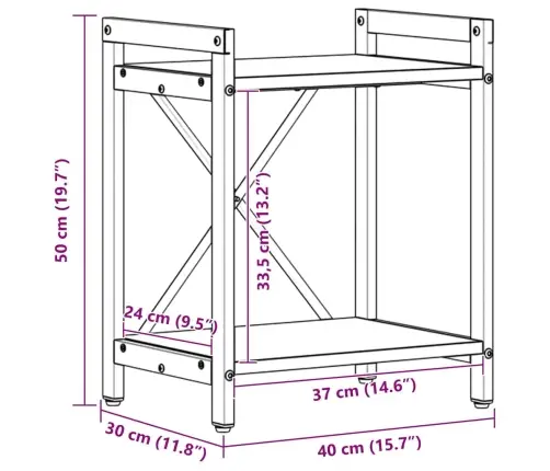 Raamatukapp Sonoma Tamm 40 X 30 X 50 Cm Tehispuit