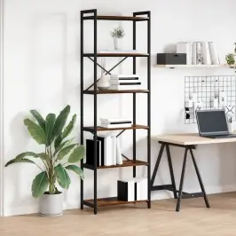 Raamatukapp Suitsutatud Tamm 60 X 30 X 188 Cm Tehispuit