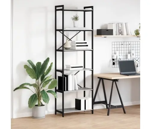 Grāmatu Skapis Pelēka Sonomas Ozola 60 X 30 X 188 Cm Vidaxl