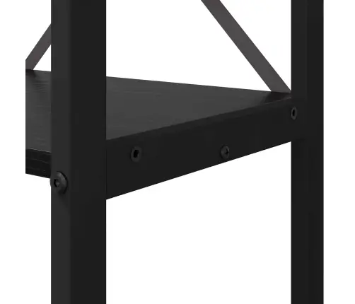 Raamatukapp Must Tamm 60 X 30 X 155 Cm Tehispuit