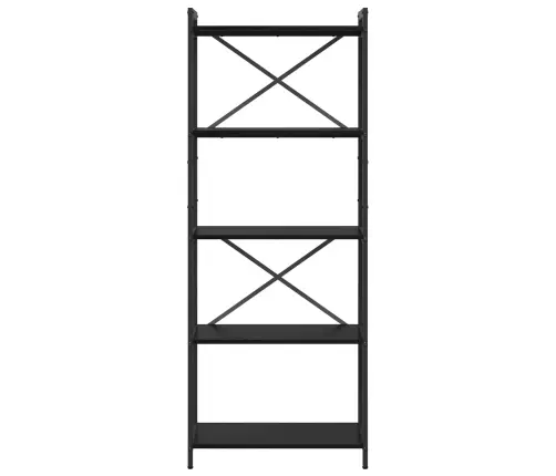 Raamatukapp Must Tamm 60 X 30 X 155 Cm Tehispuit
