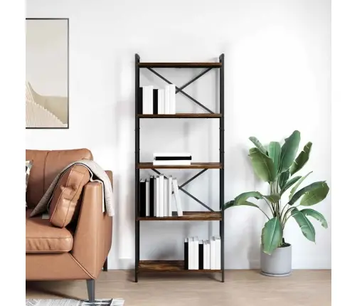 Grāmatu Skapis Dūmakaina Ozolkoka 60 X 30 X 153 Cm Vidaxl