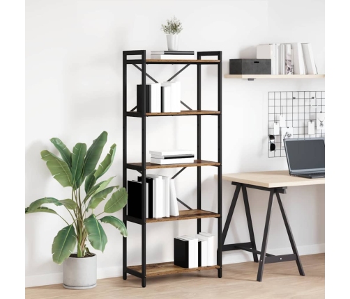 Grāmatu Skapis Vecs Koks 60 X 30 X 153 Cm Inženierijas Koks Vidaxl