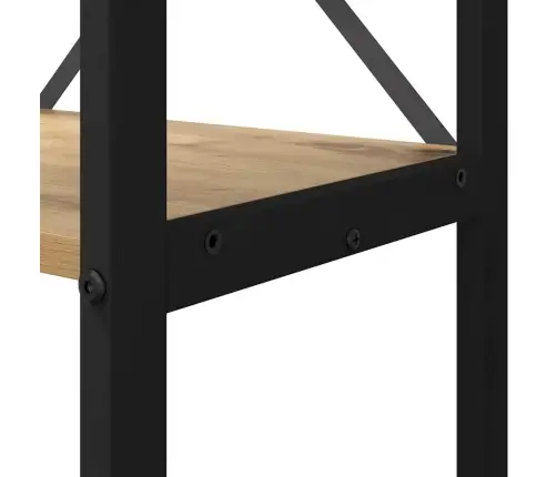 Grāmatu Skapis Amatnieku Ozola 60 X 30 X 118 Cm Koks Un Tērauds Vidaxl