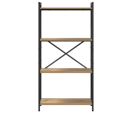 Grāmatu Skapis Amatnieku Ozola 60 X 30 X 118 Cm Koks Un Tērauds Vidaxl