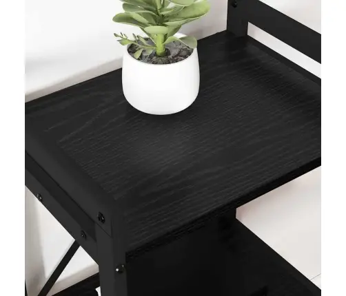 Grāmatu Skapis Melns Ozols 60 X 30 X 83 Cm Inženierijas Koks Vidaxl