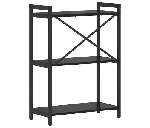 Grāmatu Skapis Melns Ozols 60 X 30 X 83 Cm Inženierijas Koks Vidaxl