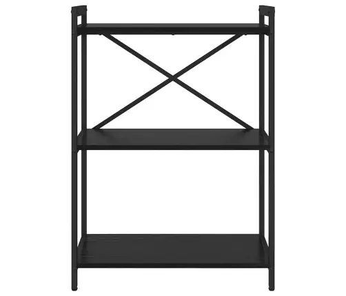 Grāmatu Skapis Melns Ozols 60 X 30 X 83 Cm Inženierijas Koks Vidaxl