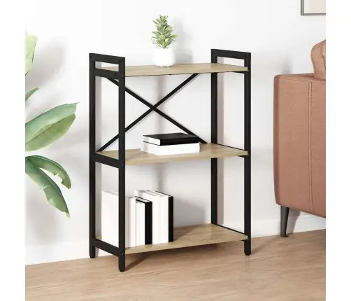 Grāmatu Skapis Sonomas Ozola 60 X 30 X 83 Cm Inženierijas Koks Vidaxl