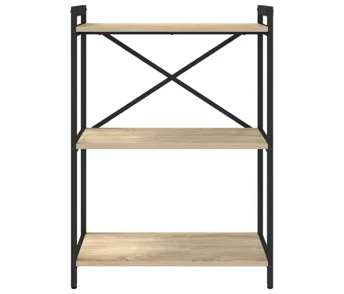 Grāmatu Skapis Sonomas Ozola 60 X 30 X 83 Cm Inženierijas Koks Vidaxl