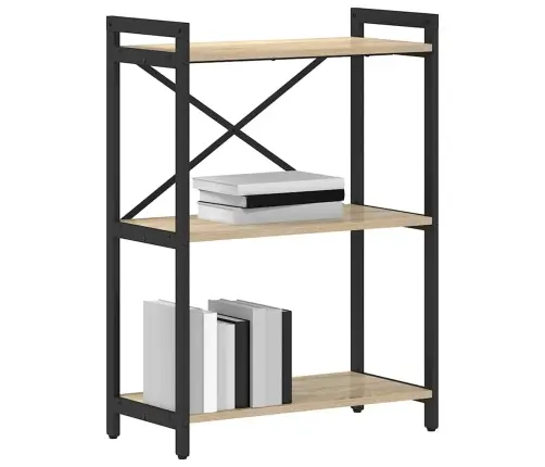 Grāmatu Skapis Sonomas Ozola 60 X 30 X 83 Cm Inženierijas Koks Vidaxl