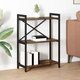 Raamatukapp Suitsutatud Tamm 60 X 30 X 83 Cm Tehispuit