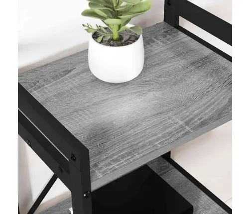 Grāmatu Skapis Pelēka Sonomas Ozola 60 X 30 X 83 Cm Vidaxl