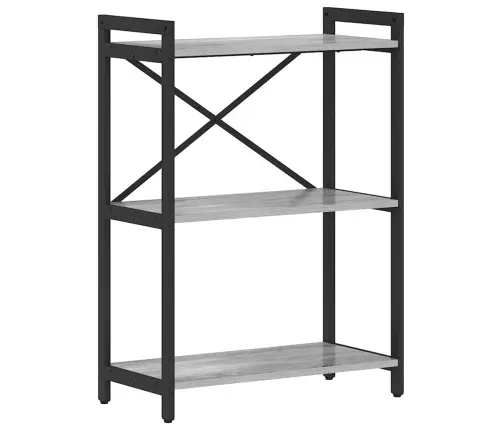 Grāmatu Skapis Pelēka Sonomas Ozola 60 X 30 X 83 Cm Vidaxl