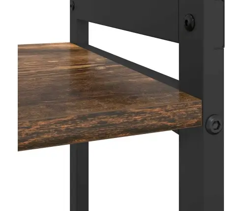 Knygų Lentyna Dūminio Ąžuolo 60 X 30 X 48.5 Cm Apdirbta Mediena