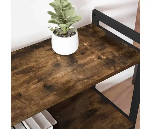 Knygų Lentyna Dūminio Ąžuolo 60 X 30 X 48.5 Cm Apdirbta Mediena