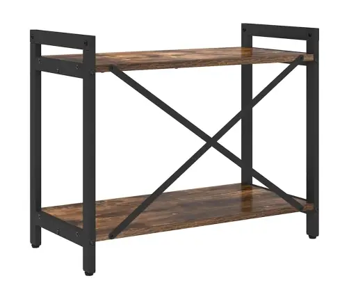 Knygų Lentyna Dūminio Ąžuolo 60 X 30 X 48.5 Cm Apdirbta Mediena