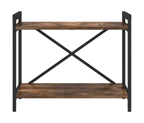 Knygų Lentyna Dūminio Ąžuolo 60 X 30 X 48.5 Cm Apdirbta Mediena