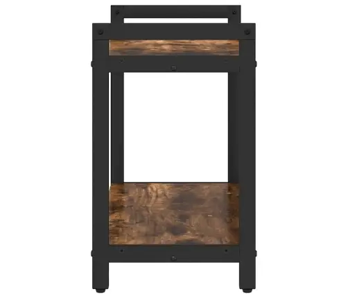 Knygų Lentyna Dūminio Ąžuolo 60 X 30 X 48.5 Cm Apdirbta Mediena