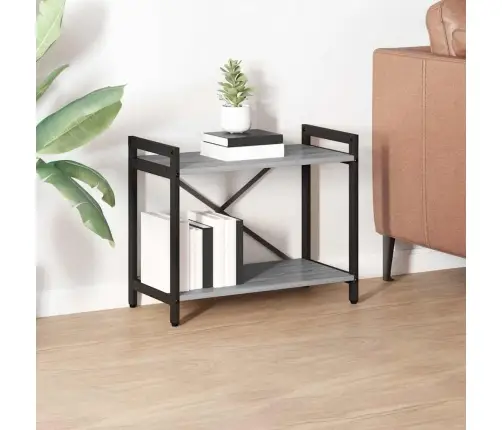 Grāmatu Skapis Pelēka Sonomas Ozola 60 X 30 X 48.5 Cm Vidaxl