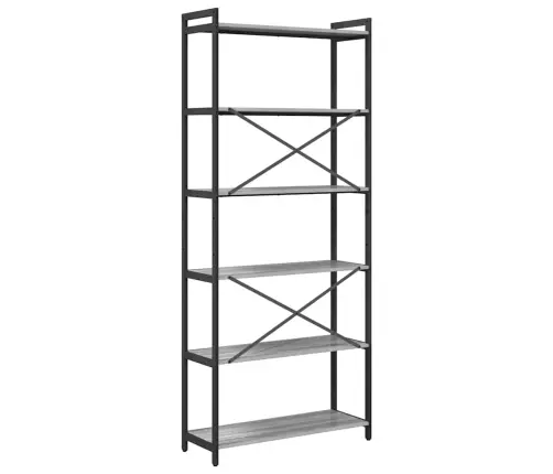 Knygų Lentyna Pilka Sonoma Ąžuolo 40 X 30 X 85 Cm