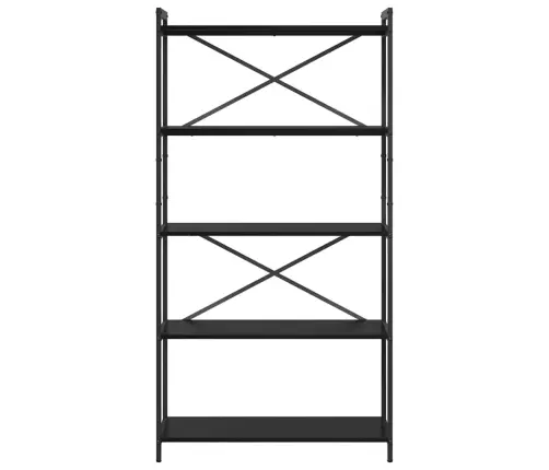 Raamatukapp Must Tamm 80 X 30 X 153 Cm Tehispuit