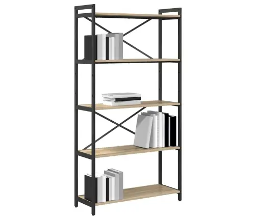 Grāmatu Skapis Sonomas Ozola 80 X 30 X 153 Cm Inženierijas Koks Vidaxl