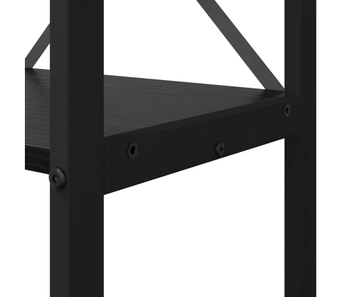 Grāmatu Skapis Melns Ozols 80 X 30 X 118 Cm Inženierijas Koks Vidaxl