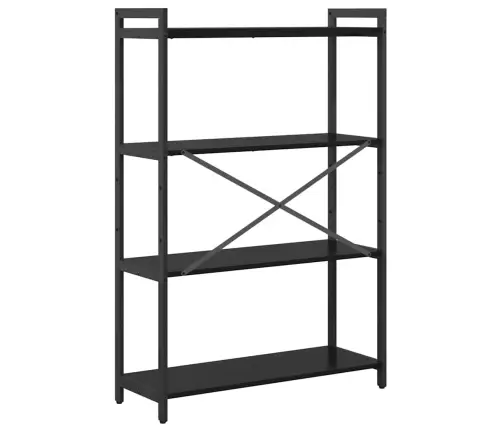 Raamatukapp Must Tamm 80 X 30 X 120 Cm Tehispuit