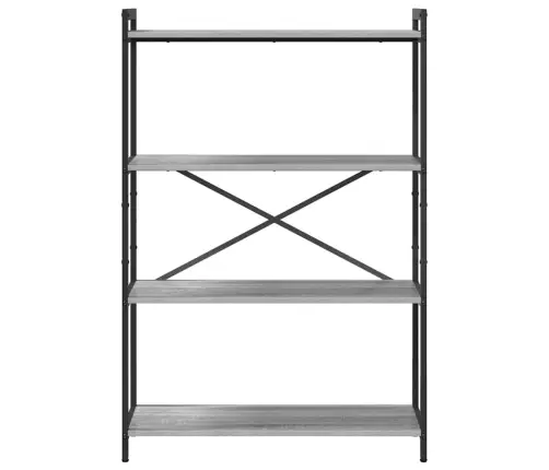 Grāmatu Skapis Pelēka Sonomas Ozola 80 X 30 X 118 Cm Vidaxl