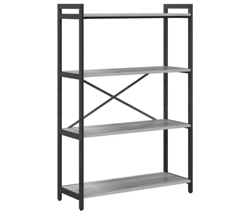 Grāmatu Skapis Pelēka Sonomas Ozola 80 X 30 X 118 Cm Vidaxl