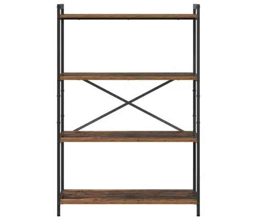 Grāmatu Skapis Vecs Koks 80 X 30 X 118 Cm Kokskaidu Plāksne Vidaxl