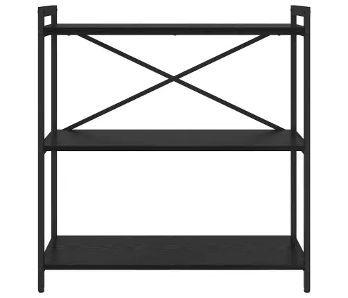 Raamatukapp Must Tamm 80 X 30 X 83 Cm Tehispuit