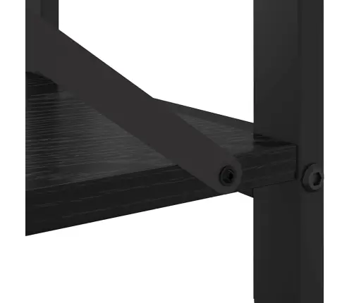 Raamatukapp Must Tamm 80 X 30 X 48.5 Cm Tehispuit