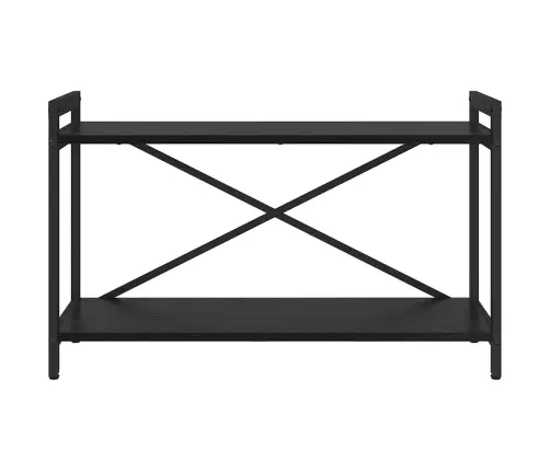 Raamatukapp Must Tamm 80 X 30 X 48.5 Cm Tehispuit