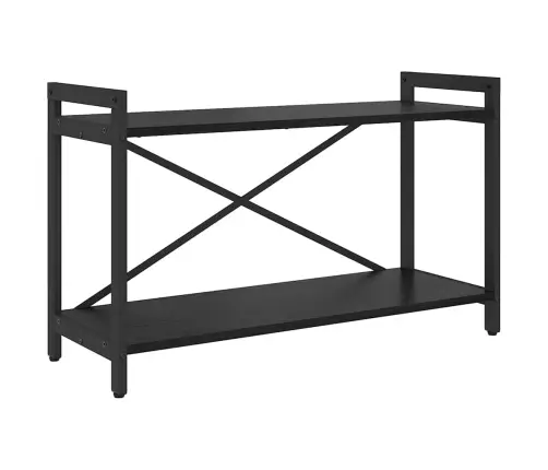 Raamatukapp Must Tamm 80 X 30 X 48.5 Cm Tehispuit