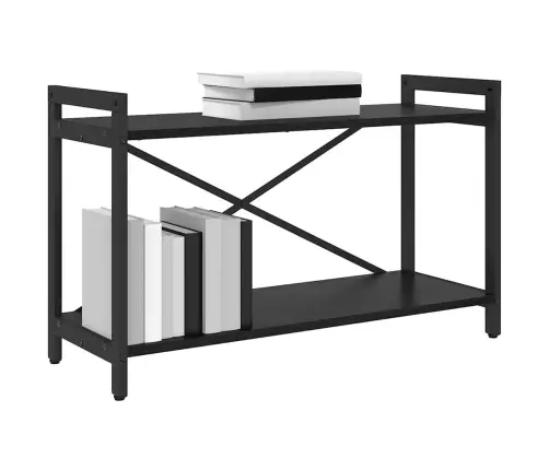 Raamatukapp Must Tamm 80 X 30 X 48.5 Cm Tehispuit