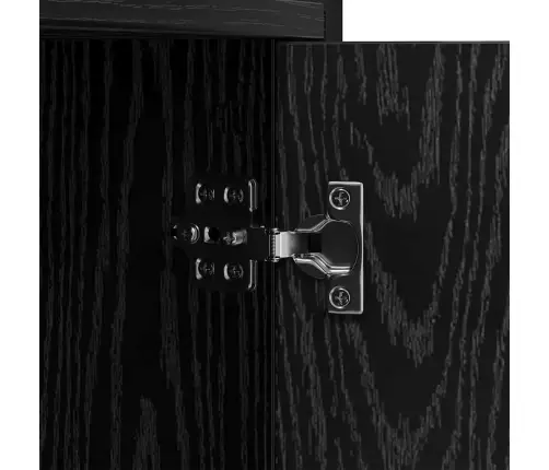 Raamatukapp Must Tamm 80 X 30 X 155.5 Cm Tehispuit